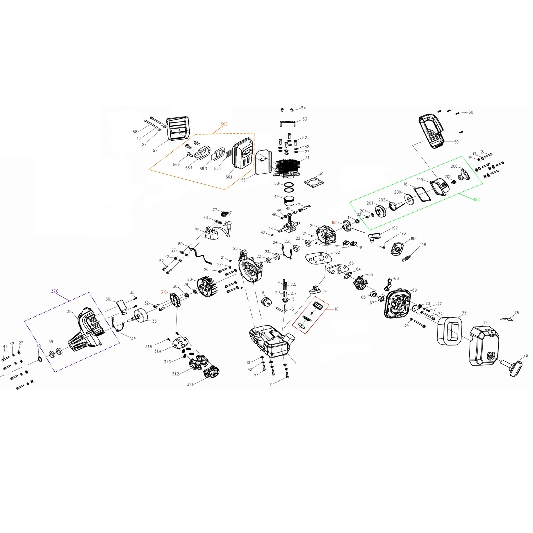 Триммер бензиновый (бензокоса) ЗКРБ-350