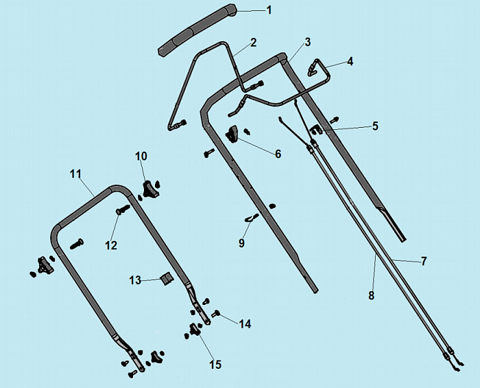 1 РУЧКА - ТРОС ГАЗА ГАЗОНОКОСИЛКА CHAMPION LM4627