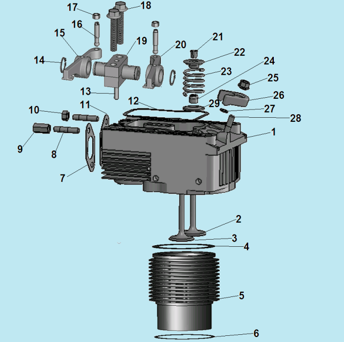4 ДЕТАЛИ ДИГАТЕЛЯ - БЛОК - СВЕЧА - ГЛОВКА - КЛАПАНА - ПРОКЛАДКИ ГЕНЕРАТОР CHAMPION DG10000E