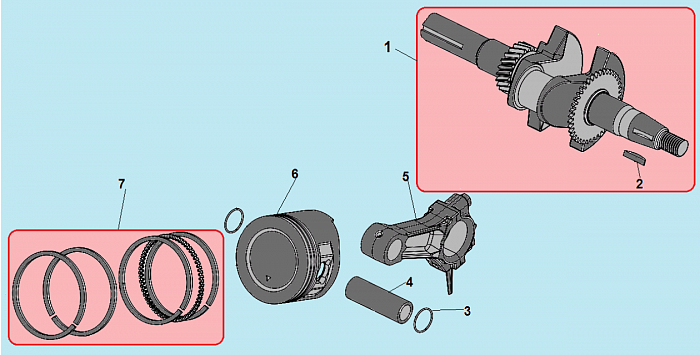 8 ПОРШЕНЬ -ЦИЛИНДР -КОЛЕНВАЛ- КОЛЬЦА КУЛЬТИВАТОР CHAMPION BC8716