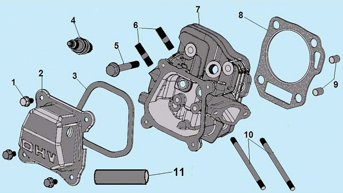 2 ГОЛОВКА БЛОКА МОТОПОМПА CHAMPION GTP82