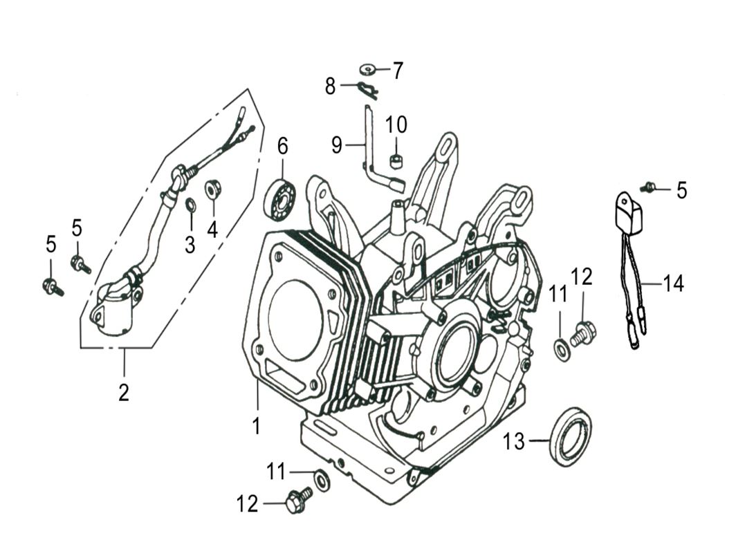 ЗАПЧАСТИ ДЛЯ МОТОПОМПЫ БЕНЗИНОВОЙ ELITECH МБ 1600 Д 100 (КАРТЕР)