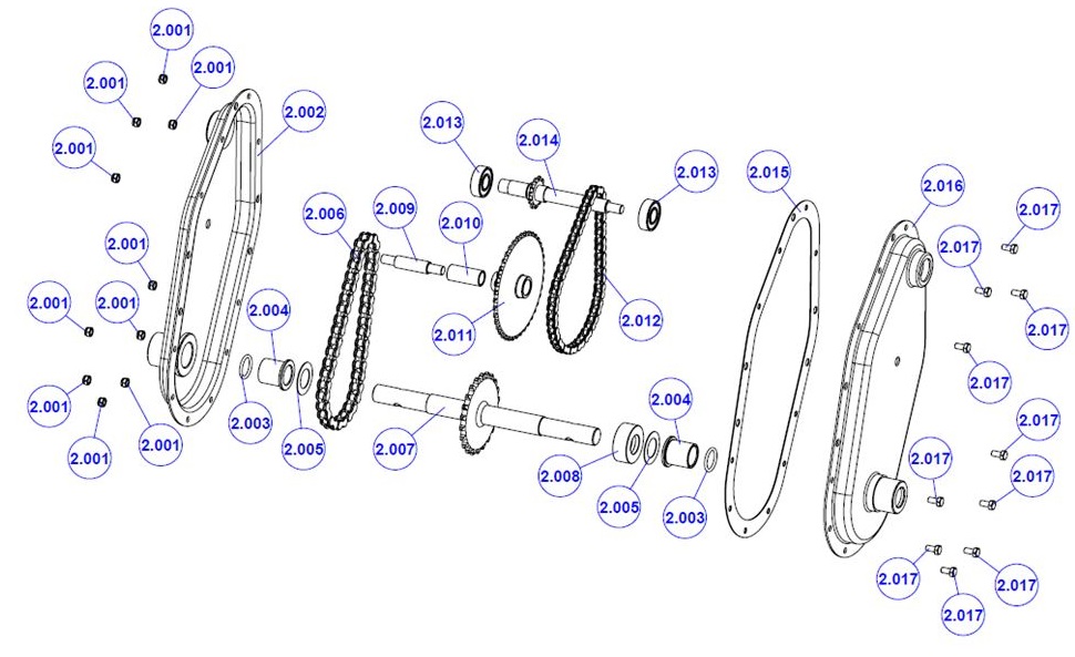 ЗАПЧАСТИ ДЛЯ КУЛЬТИВАТОРА ЭЛЕКТРИЧЕСКОГО ELITECH КБ 4E (РЕДУКТОР)