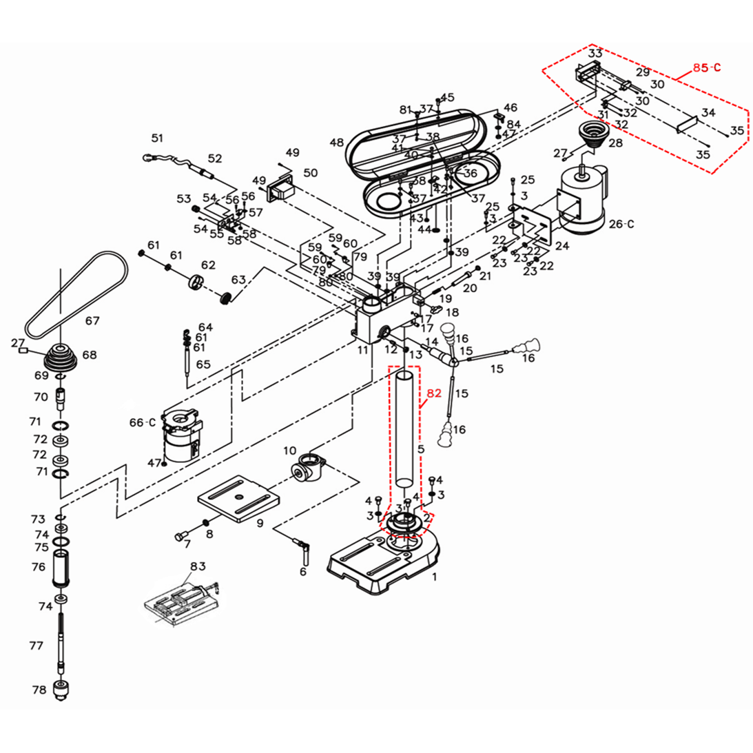 Настольный вертикально-сверлильный станок ВСС-400