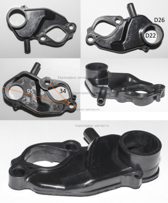 Воздухоприемник карбюратора правая половина(intake pipe right body)