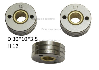 Ролик 1.6/1.2, 1.0/1.2. D30x10, H12, в сборе со втулкой. АИС 400.500