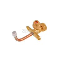 Кран сервисный (порт) 1/4" угловой 90° для кондиционеров